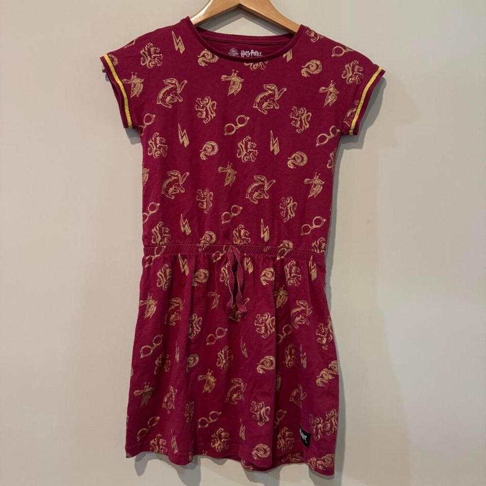 Harry Potter Hogwarts Houses Burgundy Dress